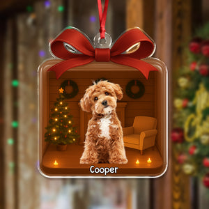 Custom Dog Photo Paws Is A Gift 3D Effect Acrylic Ornament Christmas Gift LM32 895925