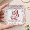 Custom Photo Pencil Sketch Happy Mother's Day To Mom Personalized Ring Dish HA75 920706