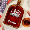 Custom Car Photo I Ride for America 250 Whiskey Bottle HA75 898220