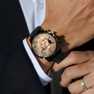 Custom Dog Photo 3D Inflated Men's Watch Gift For Dog Dad HO82 893760