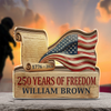 Custom Name US 250 Years Of Freedom 1776-2026 Acrylic Block Plaque HO82 902276