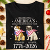 Custom Dog Celebrating America's Semiquincentennial Year Dark Shirt LM32 895165