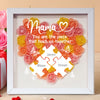 Custom Photo Puzzle With Kids Names Heart Flower Shadow Box HO82 893612