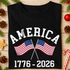 America 1776 - 2026 US Flag Dark Shirt HA75 892856