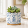 Custom Pet Portrait Vintage Toile Style Plant Pot – Gift For Pet Lovers HA75 921758