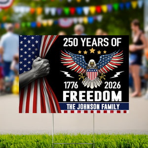 250 Years of Freedom Yard Sign America 250th Anniversary Garden Sign CH07 896830
