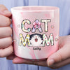 Cat Mom Dog Mom Floral Personalized Marble Mug CH07 895532