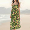 Custom Photo Love Heart Family Women's V-Neck Cami Maxi Dress For Summer Beach Holiday HO82 893736