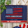 Custom Family Name USA 250th Anniversary Metal Sign HA75 920122