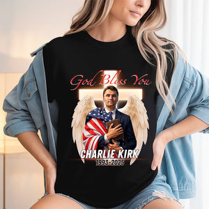 God Bless Charlie Kirk - A True Patriot Dark Shirt HO82 65778