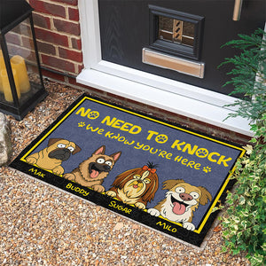 No Need To Knock - Dog Personalized Home Decor Decorative Mat, Doormat HA75 892136