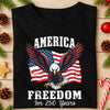 America 250 Years of Freedom Patriotic Eagle Flag Dark Shirt HA75 897136
