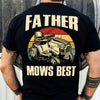 Custom Photo Father Mows Best Retro Backside Shirt LM32 893635