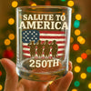 Salute To America 250th Veteran Whiskey Glass Happy America 250 Gifts CH07 896726