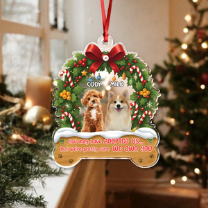 Custom Cute Dog Photo I Own You Christmas Acrylic Ornament LM32 895723