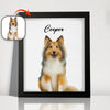 Custom Pet Portrait Photo With Watercolor Style Poster Picture Frame HO82 894208