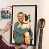 Custom Portrait Photo With Painting Style Poster Picture Frame Gift For Pet Owners HO82 894210