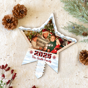 Custom Family Photo Star Tree Topper Christmas Gift for Family CH07 896948