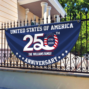 Patriotic 250th Anniversary 1776 2026 United States of America Non-Pleated Fan Flag LM32 897747