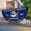 Custom Name 250 Years of America Flag Non-Pleated Fan Flag CH07 910578