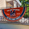 Custom Family Name Faith, Family & Freedom 250th Anniversary of America Non-Pleated Fan Flag CH07 910236