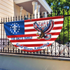 Custom Family Name 250th Patriot Eagle God Bless America Non-Pleated Fan Flag HA75 920134