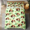 Custom Photo Dog Cat Color Quilt Bedding Set For Dog Cat Pet Lovers HA75 898242