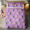 Custom Pet Photo Best Dad And Mom Ever Quilt Bedding Set For Dog And Cat Lovers LM32 897283