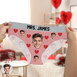 Custom Funny Boyfriend Husband Face Underwear For Women Gift For Valentine LM32 897677