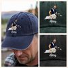 Custom Golf Player Photo Washed Denim Baseball Cap CH07 895504