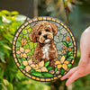 Custom Dog Cat Portrait Photo Stained Glass Suncatcher, Pet Memorial Gift LM32 669525