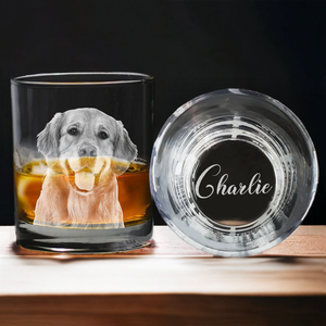 Custom Your Dog Photo And Name Whiskey Glass TH10 892777