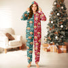 Custom Dog Face Photo Red Green Onesie Pajamas HO82 900382