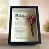 Personalized Mum Shadow Box Frame With Mini Dry Flower Bouquet, Mothers Day Gift HA75 920798