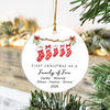 Personalized First Christmas As A Family Ceramic Ornament, Special Keepsake For The Family TH10 171449