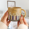 Custom Name & Birthflower Pottery Mug For Book Lovers TH10 170305