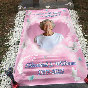 Custom Photo Always In Our Hearts, Never Forgotten Grave Blanket LM32 893235