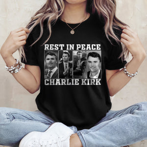 Rest In Peace For Charlie Kirk Memorial Dark Shirt HO82 65732
