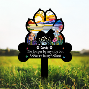 Personalized You Left Paw Prints Forever On Our Hearts - Personalized Garden Stake CH07 896236