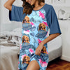 Custom Dog Photo Summer Raglan Nightgown Gift For Mom TH10 169503