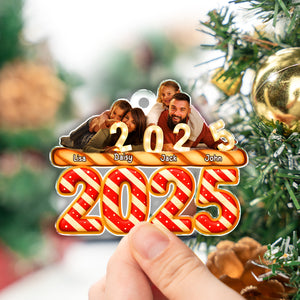 Custom Photo Candy Family Together Christmas Acrylic Ornament HA75 897962
