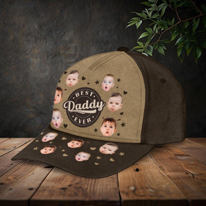 Custom Photo Funny Kid Faces Best Dad Ever - Personalized Photo Classic Cap TH10 892667