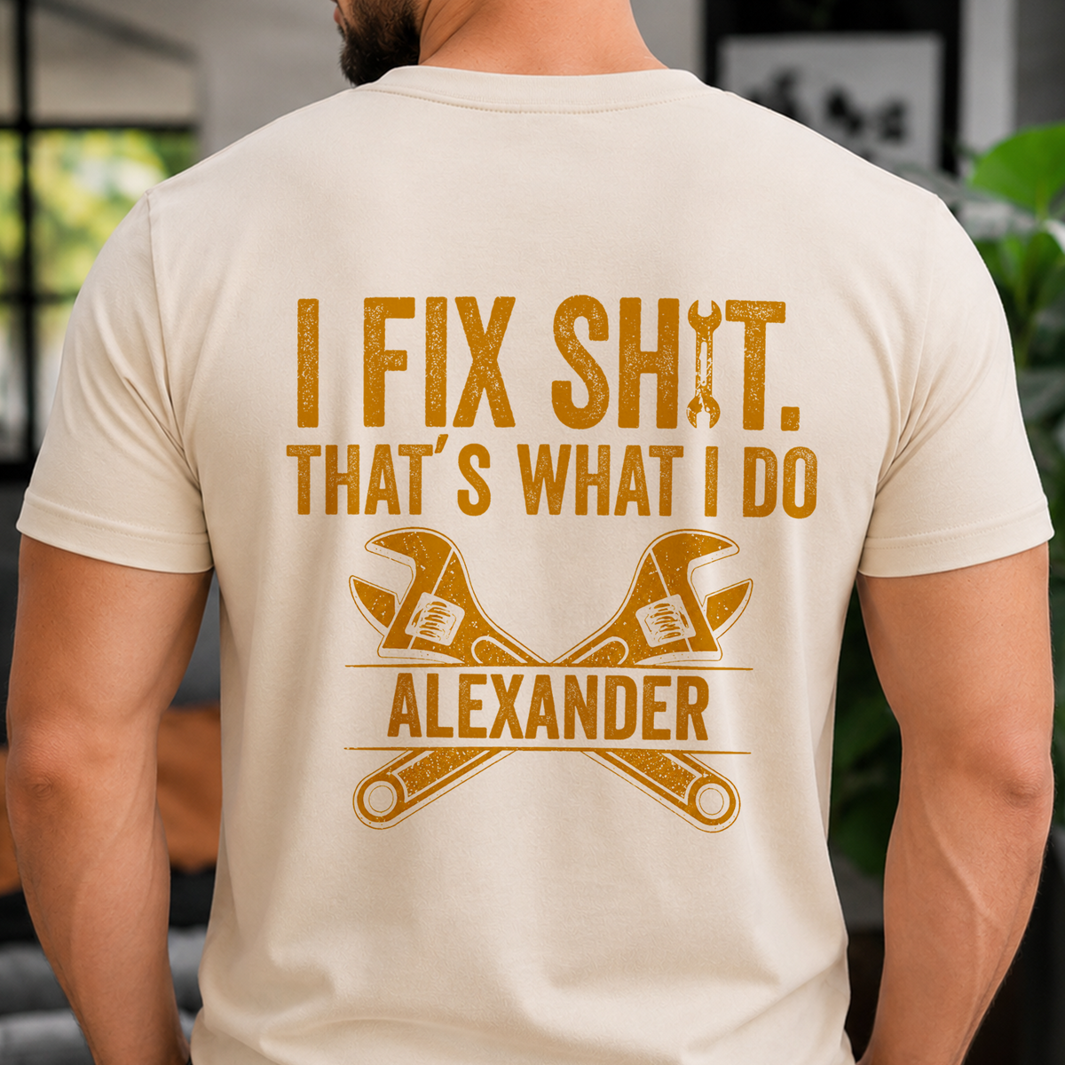 I Fix Sh!T That's What I Do - Funny Gifts For Husband, Dad, Grandpa, Mechanic Handyman - Personalized Back Comfort Shirt HA75 921906