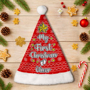 Personalized First Christmas As Mom Matching Family Santa Hat LM32 893971