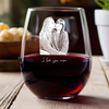 Custom Portrait Photo Engraved Stemless Wine Glass - Mother's Day Gift HO82 901646