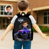 Custom Kid Photo Racing Into Adventure Personalized Backpack HA75 921606
