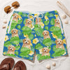 Custom Dog Photo Hawaiian 2-in-1 Swim Trunks For Men TH10 170521