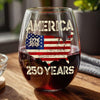 250 Years America Anniversary 250th Independence Day Wine Glass HA75 897358