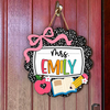 Custom Teacher Name Door Sign – Personalized Classroom Welcome Decor for Teachers TH10 170313