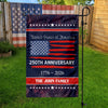 Custom Family Name USA 250th Anniversary Garden Flag TH10 898287